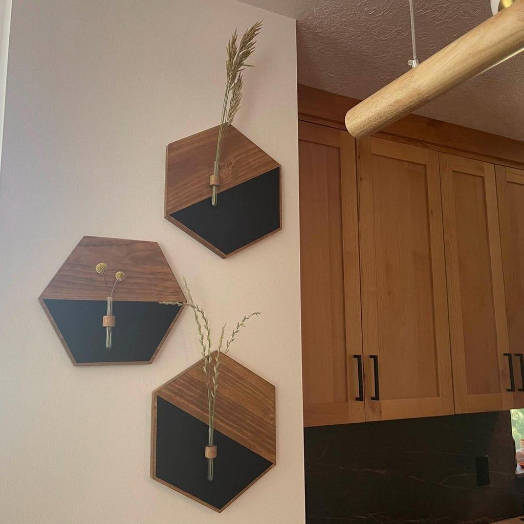 2 Pcs MDF Wood Planters - Stylish Greenery Accents for Your Home